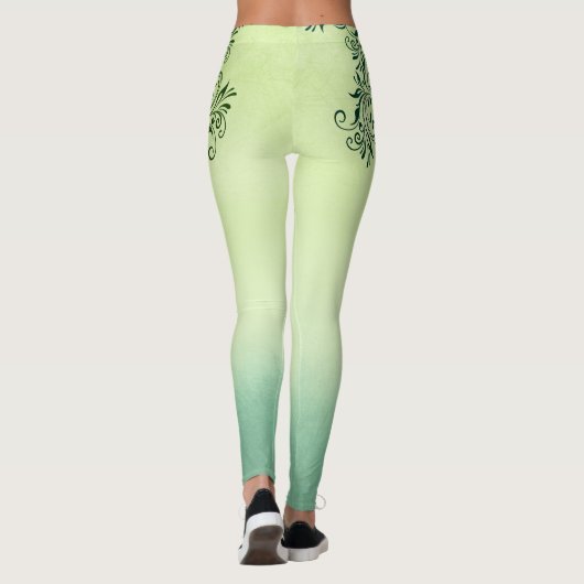 Grüne Leggings mit grüner Linde (Rückseite)
