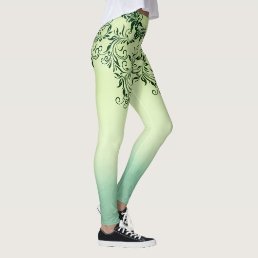 Grüne Leggings mit grüner Linde (Rechts)