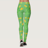 Grüne Leggings mit Musrard-Gelb (Rückseite)