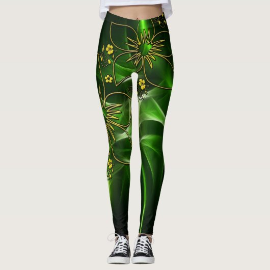 Grüne Leggings - stilvoller Komfort (Vorderseite)