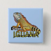 Grüne Leguane Button (Vorderseite)