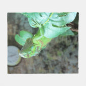 Grüne Leguane Fleecedecke (Vorderseite (Horizontal))