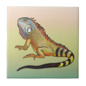 Grüne Leguane Fliese (Vorderseite)