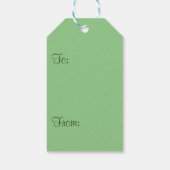 Grüne Leguane Geschenkanhänger (Rückseite)