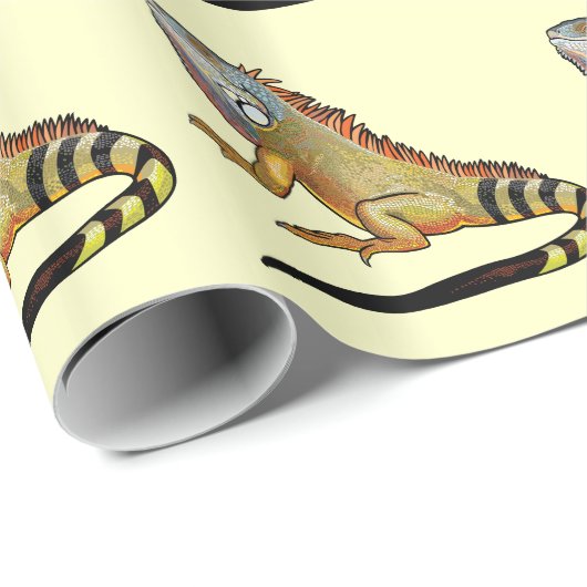 Grüne Leguane Geschenkpapier (Rolleneckpunkt)