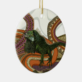 Grüne Leguane Keramik Ornament (Rechts)