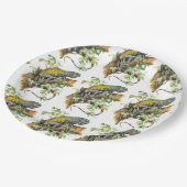 Grüne Leguane Pappteller (Schrägansicht)