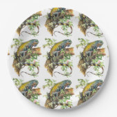 Grüne Leguane Pappteller (Vorderseite)