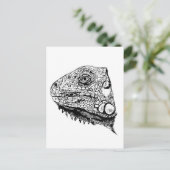 Grüne Leguane Postkarte (Stehend Vorderseite)