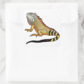 Grüne Leguane Quadratischer Aufkleber (Tasche)