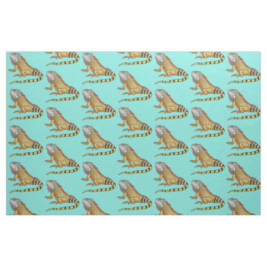 Grüne Leguane Stoff (Fat Quarter (45,7 x 55,9 cm))