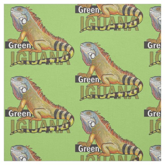 Grüne Leguane Stoff (Muster)