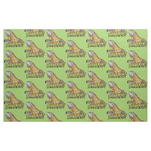 Grüne Leguane Stoff (Fat Quarter (45,7 x 55,9 cm))