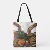 Grüne Leguane Tasche (Rückseite)