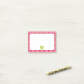 Grüne Lehrer Apples karierte Posten-it® Post-it Klebezettel (Auf Schreibtisch)