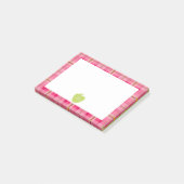 Grüne Lehrer Apples karierte Posten-it® Post-it Klebezettel (angewinkelt)