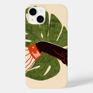 Grüne Leinwand, roter Akzent Case-Mate iPhone 14 Hülle