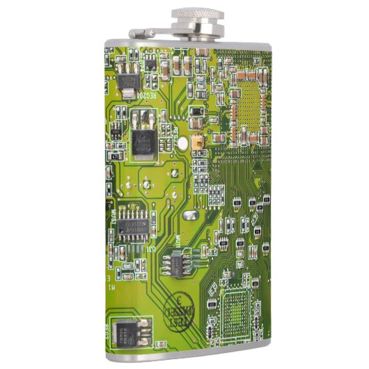 Grüne Leiterkarte der gedruckten Leiterplatte 2 Flachmann (Rechts)