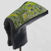 Grüne Leiterkarte der gedruckten Leiterplatte 2 Golf Headcover (3/4 Vorderseite)