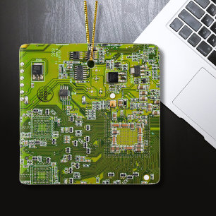 Grüne Leiterkarte der gedruckten Leiterplatte 2 Keramikornament