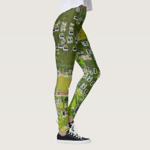 Grüne Leiterkarte der gedruckten Leiterplatte 2 Leggings
