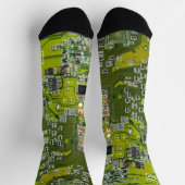Grüne Leiterkarte der gedruckten Leiterplatte 2 Socken (Oben)