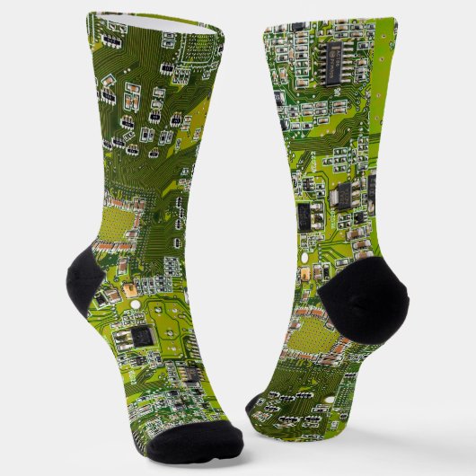 Grüne Leiterkarte der gedruckten Leiterplatte 2 Socken (Gewinkelt)
