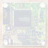 Grüne Leiterplatte ・ Geek electronic PCB Glasuntersetzer (Rückseite)