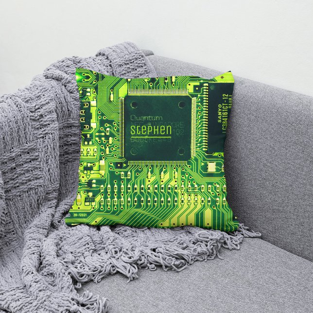 Grüne Leiterplatte ・ Geek electronic PCB Kissen (Von Creator hochgeladen)