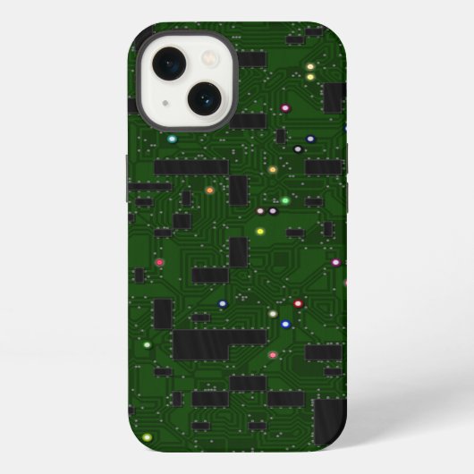Grüne Leiterplatte iPhone Hülle (Rückseite)