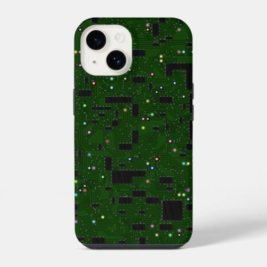 Grüne Leiterplatte iPhone Hülle (Rückseite)