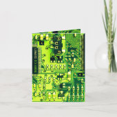 Grüne Leiterplatten, elektronische Bauteile, bedru Dankeskarte (Vorderseite)