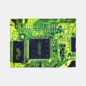 Grüne Leiterplatten, elektronische Bauteile, bedru Fleecedecke (Vorderseite (Horizontal))