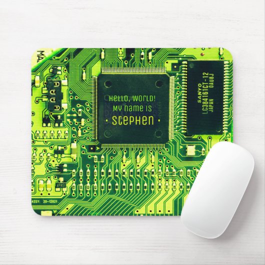 Grüne Leiterplatten, elektronische Bauteile, bedru Mousepad (Mit Mouse)