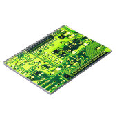 Grüne Leiterplatten, elektronische Bauteile, bedru Notizblock (Linke Seite)