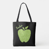 Grüne Leopard Print Apple Lehrer Tasche (Rückseite)