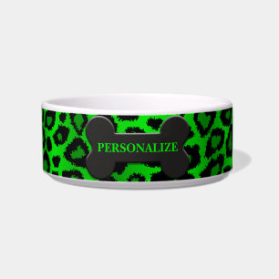Grüne Leopard-Tierausdruck Napf