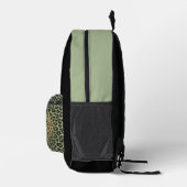 Grüne Leoparde, Grunge Muster Bedruckter Rucksack (Rechts)