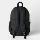 Grüne Leoparde, Grunge Muster Bedruckter Rucksack (Rückseite)