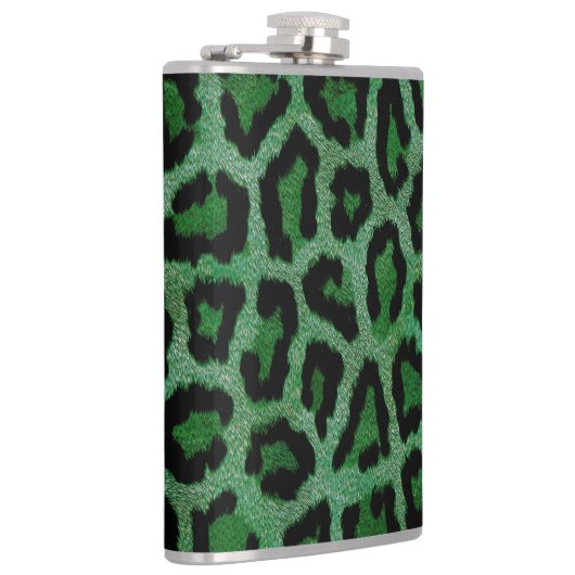 Grüne Leopardenfarbe Flachmann (Rechts)