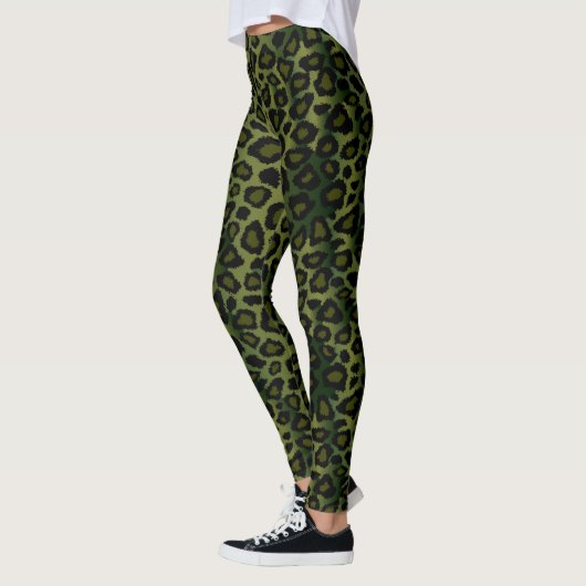 Grüne Leopardin Leggings (Links)