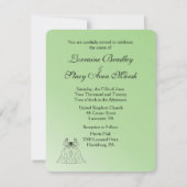 Grüne Lesbische Hochzeitseinladung Einladung (Vorderseite)