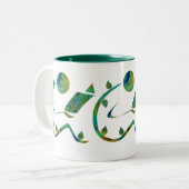 Grüne Leser-Tasse Zweifarbige Tasse (Vorderseite Links)