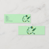 Grüne Leser-Visitenkarten Mini Visitenkarte (Vorne/Hinten)