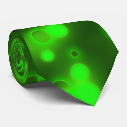 Grüne Leuchten Krawatte (Gerollt)