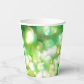 Grüne Leuchten Pappbecher (Rückseite)