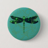 Grüne Libelle Button (Vorderseite)