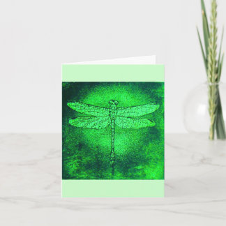 Grüne Libelle Notecard Karte