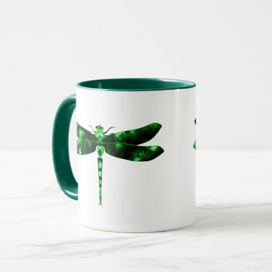 Grüne Libelle Tasse (Vorderseite Links)