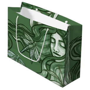 Grüne Libellen-Göttin Kunst Libellen Große Geschenktüte